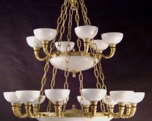 Bronze lamp Alabaster White