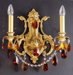 Bronze sconce with glass