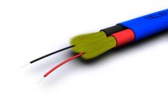 Multimode fiber optic cable FIBERS OM2 50/125 2 TWIN LSZH FLAT