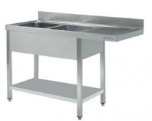 SINK WITH FRAME + 2 + ESCURRIDOR CUBETAS RIGHT FSBE-187-LD