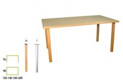 TABLE 140x90 4 FT METAL OR WOOD